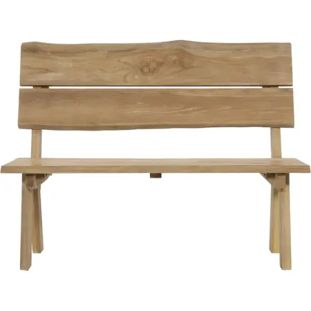 Lesli Living Tuinbank Teak Boomstam 130cm voorkant