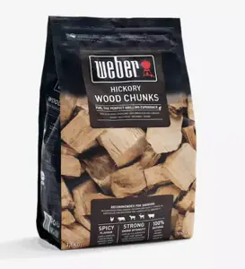 Weber Barbecue Houtblokjes Hickory 1,5kg zijkant