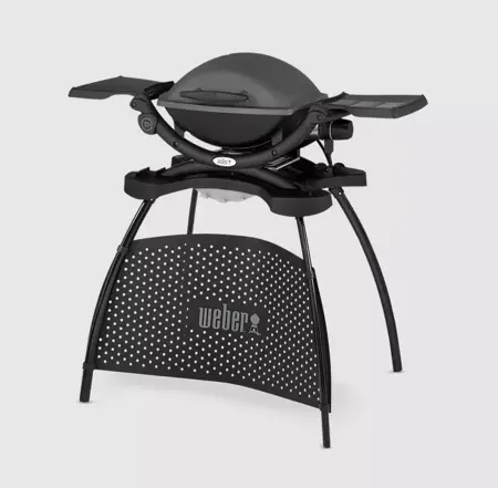 Weber Barbecue Q1400 met Stand en Werkblad zijkant