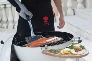 Weber Barbecue RVS Visspatel Zwart met zalm